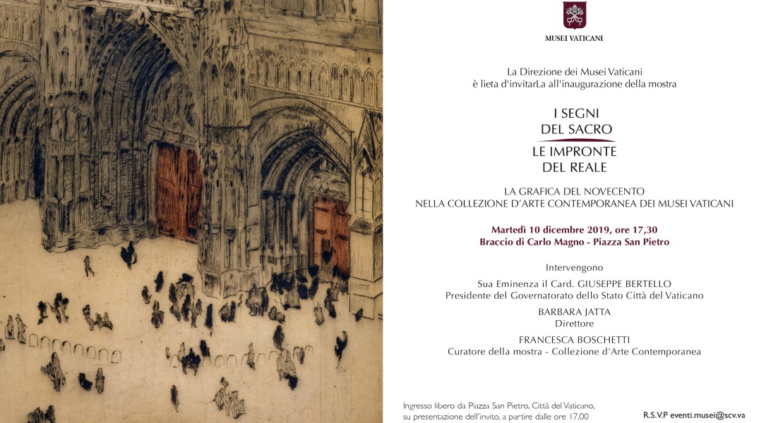 I segni del sacro. Le impronte del reale - La grafica del Novecento nella Collezione d’Arte Contemporanea dei Musei Vaticani
